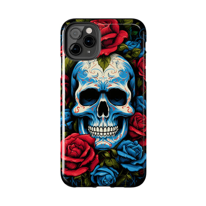 Skull and Roses iPhone Case | Edgy Elegance and Timeless Beauty