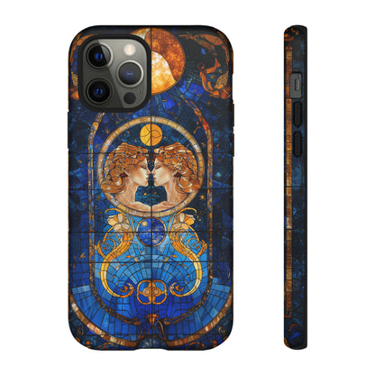 Gemini Astrology Stained Glass Phone Case