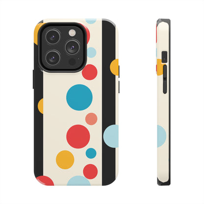 iPhone 12 Pro Max Tough Case with contemporary polka dot aesthetics