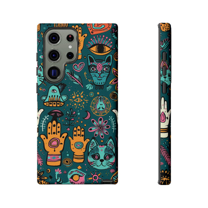 Kabbalistic Kitty Talisman Collage Phone Case