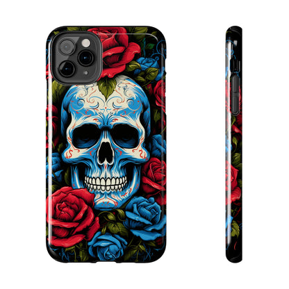 Skull and Roses iPhone Case | Edgy Elegance and Timeless Beauty