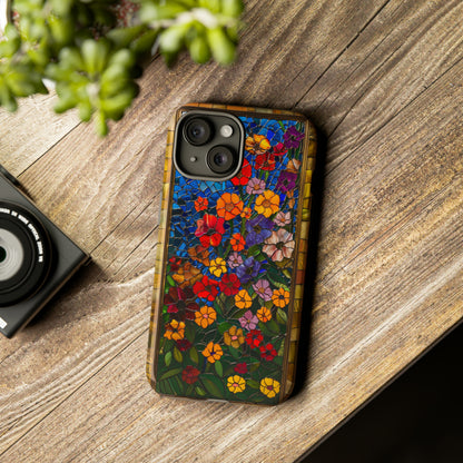 Gustav Klimt Style Flower Garden Painting Phone Case for iPhone 15, 14, Pro Max, 13, 12 & Samsung Galaxy S23, S22, S21, Google Pixel