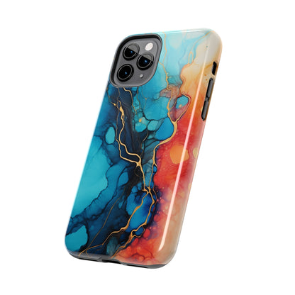 Marbled Watercolor iPhone Case | Embrace the Mesmerizing Multicolor Art