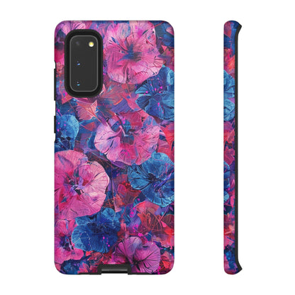 Magenta and Blue Color Floral Explosion Phone Case