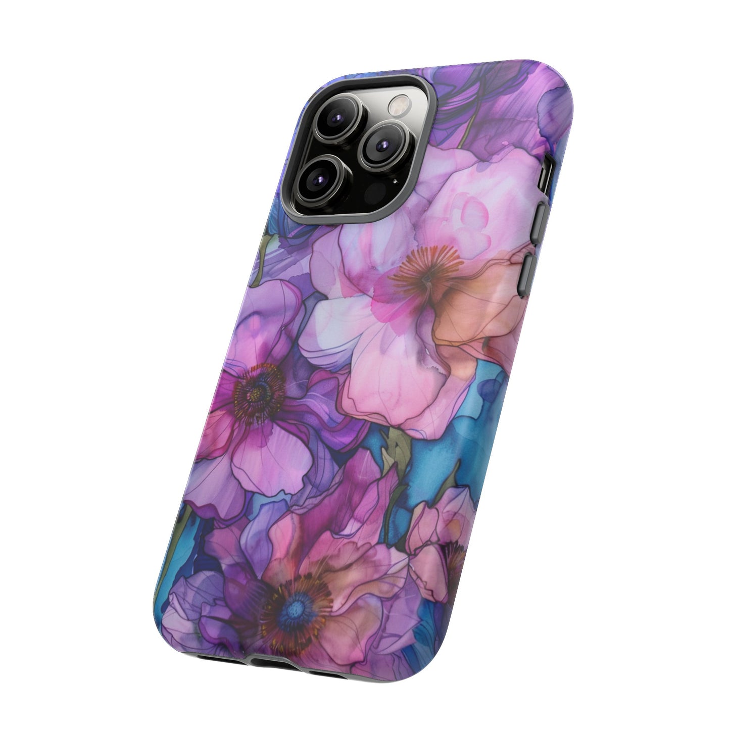 Purple Flower Stained Glass Phone Case