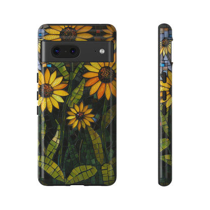 Yellow and Gold Daisy Mosaic Stained Glass Phone Case