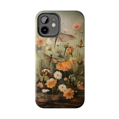 Dragonfly Floral Print iPhone Case | Nature-Inspired Elegance and Device Protection