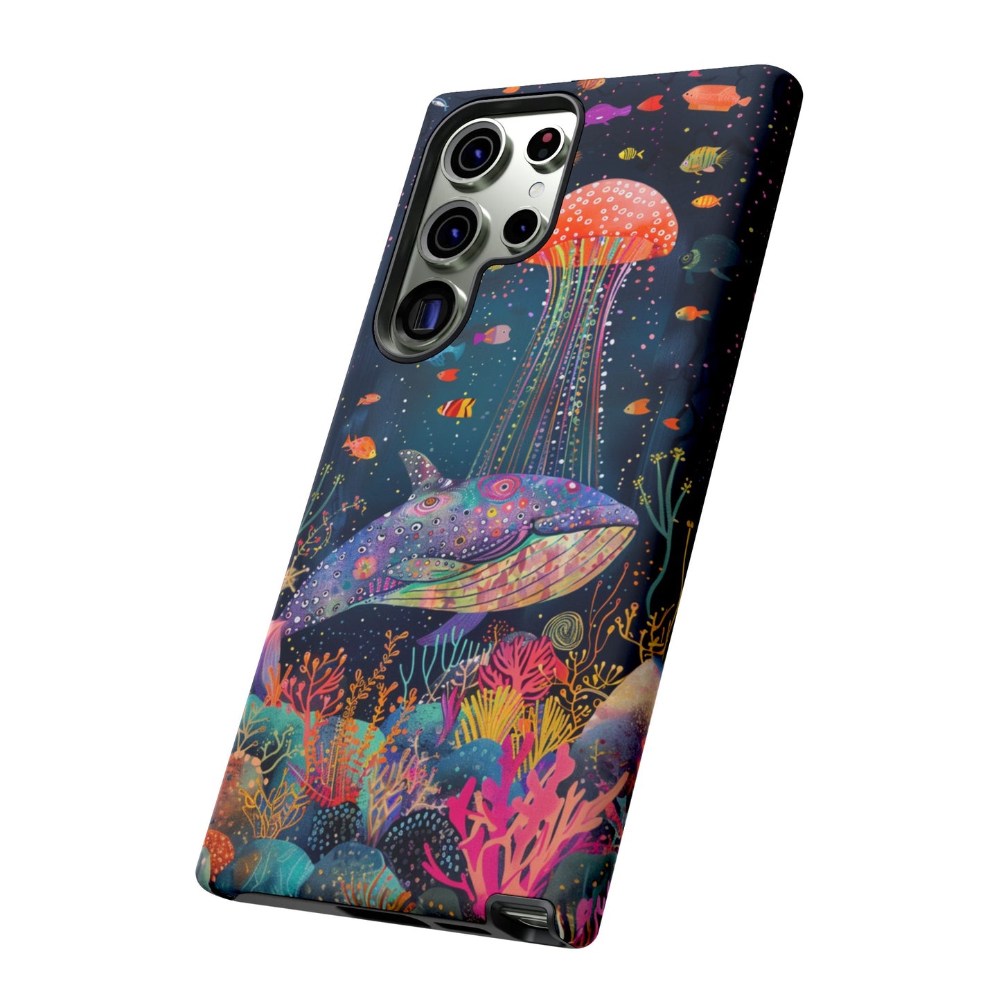 Whale Shark, Turtle, Jellyfish Phone Case