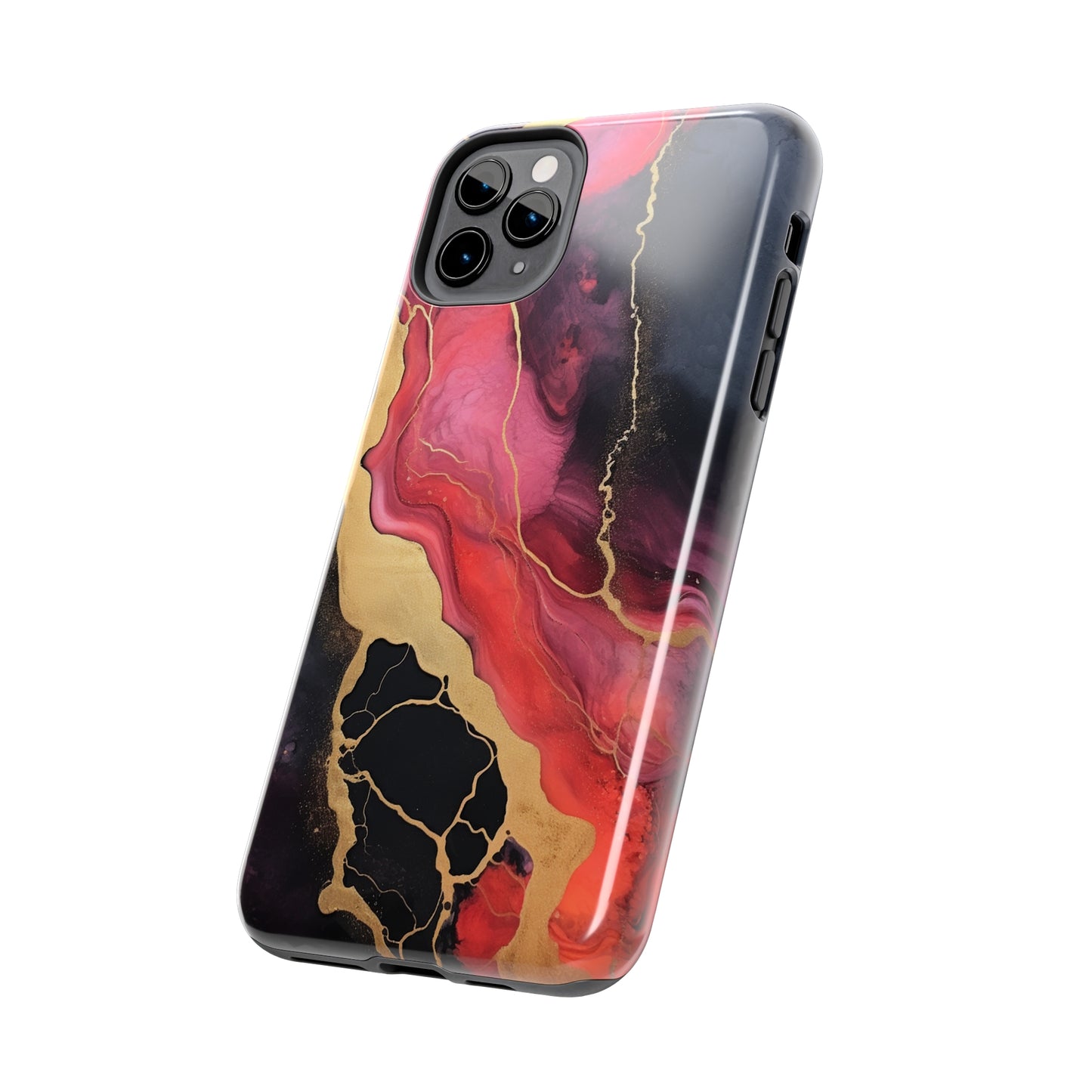 Marbled Dark Lava flow Phone Case | Embrace the Mesmerizing Multicolor Art