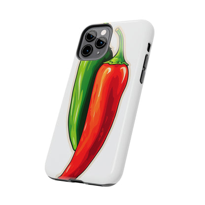 Green or Red Hot Chiles iPhone Case | New Mexico Fiery Flavors for Spice Lovers