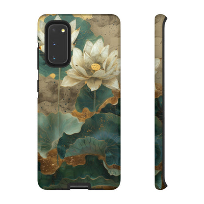 Zen Stained Glass Lotus Floral Design Phone Case