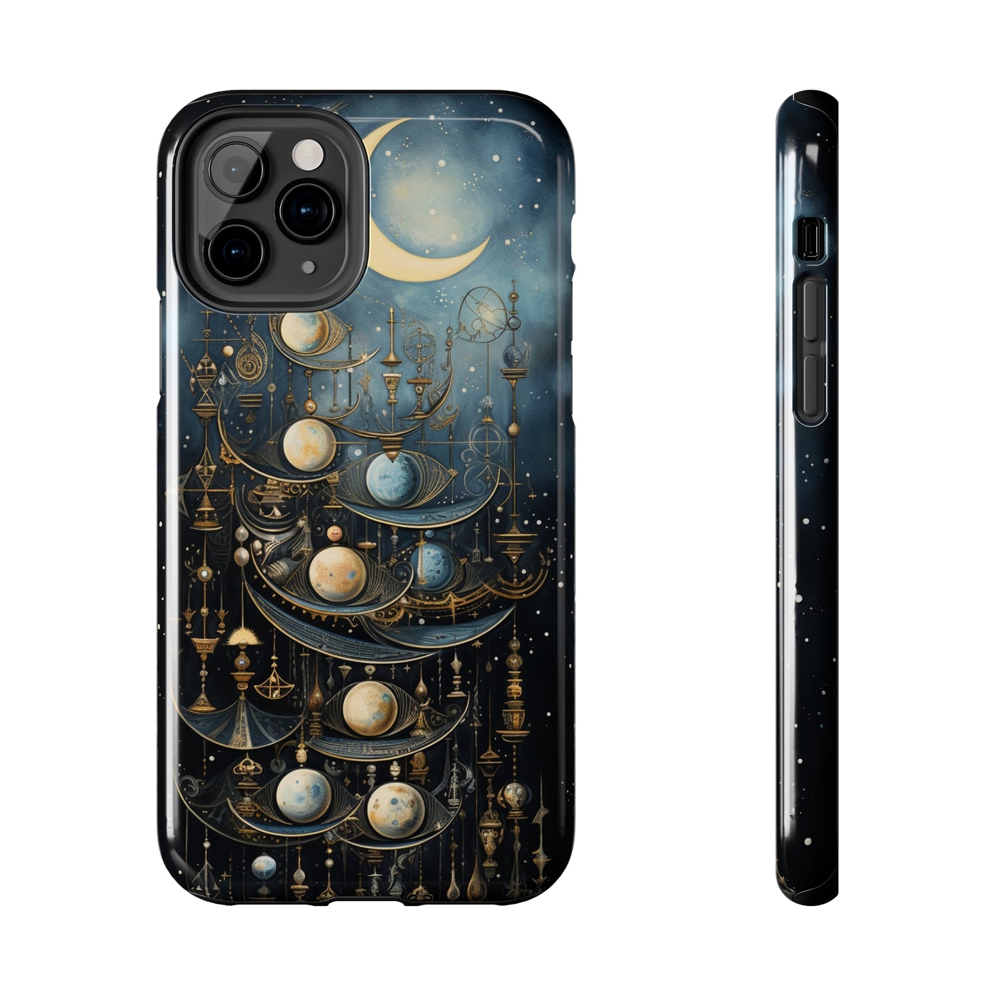 Esoteric Art Nouveau Moon Phases iPhone Case | Embrace the Mystical Beauty of Lunar Transitions