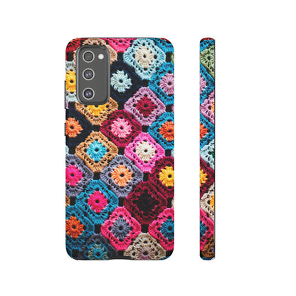 Vintage Floral Crochet Blanket Knit Look Phone Case