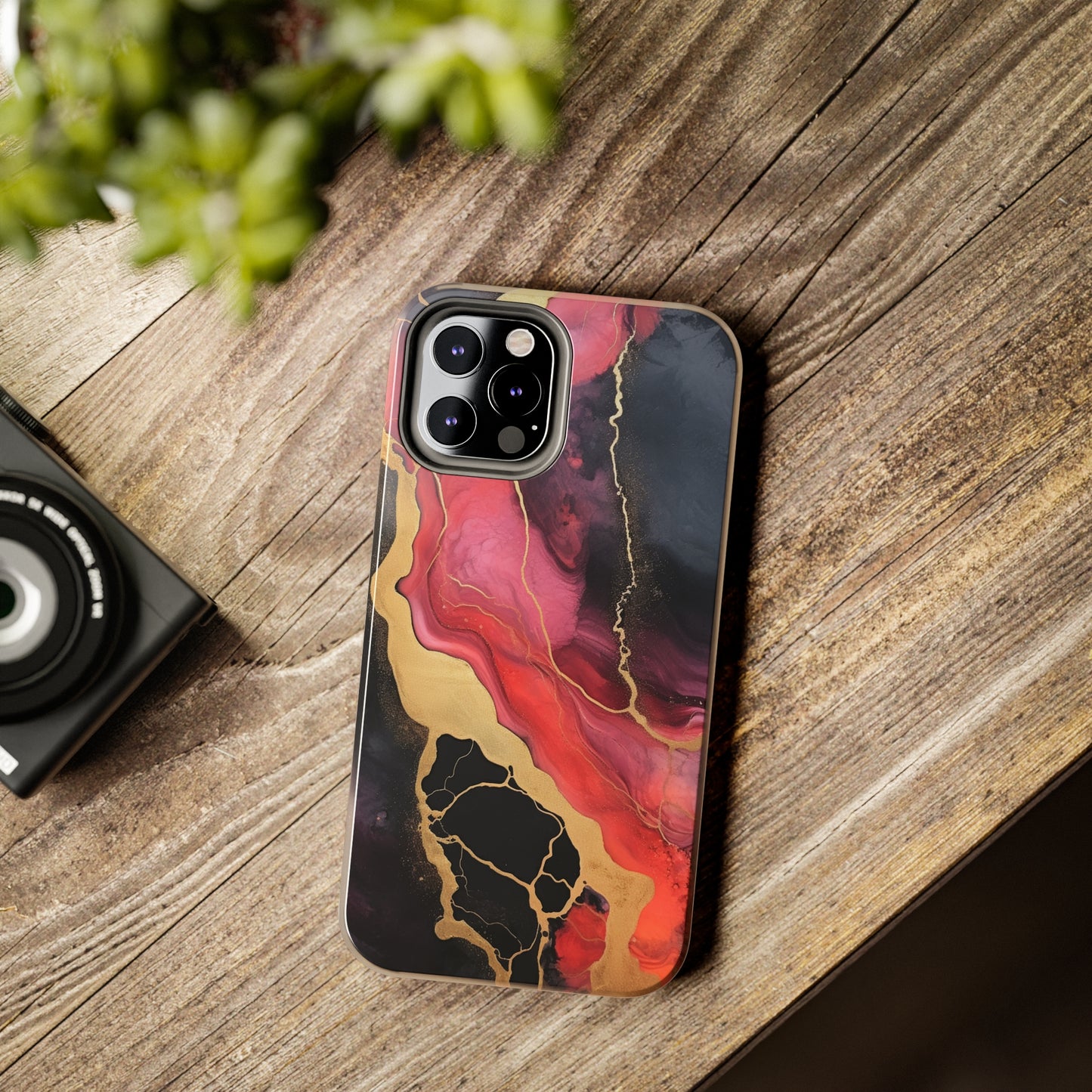 Marbled Dark Lava flow Phone Case | Embrace the Mesmerizing Multicolor Art