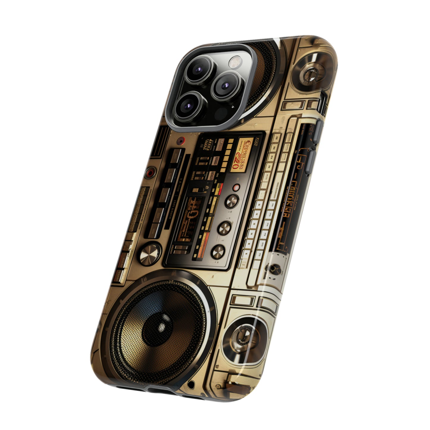 Urban Beats: Boombox Hip Hop Music Pixel Phone Case | Retro Rhythms for iPhone 15 Models