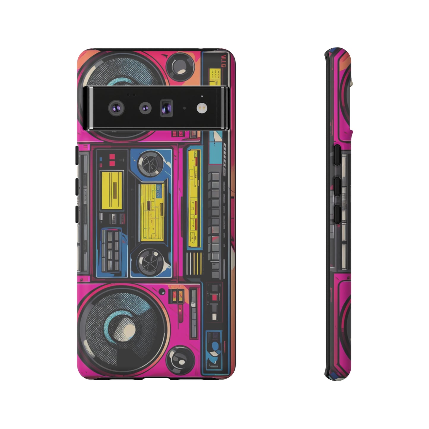 Boombox Hip Hop Music iPhone Case | Embrace Retro Vibes with Urban Beats for Google Pixel, iPhone, and Samsung Cases