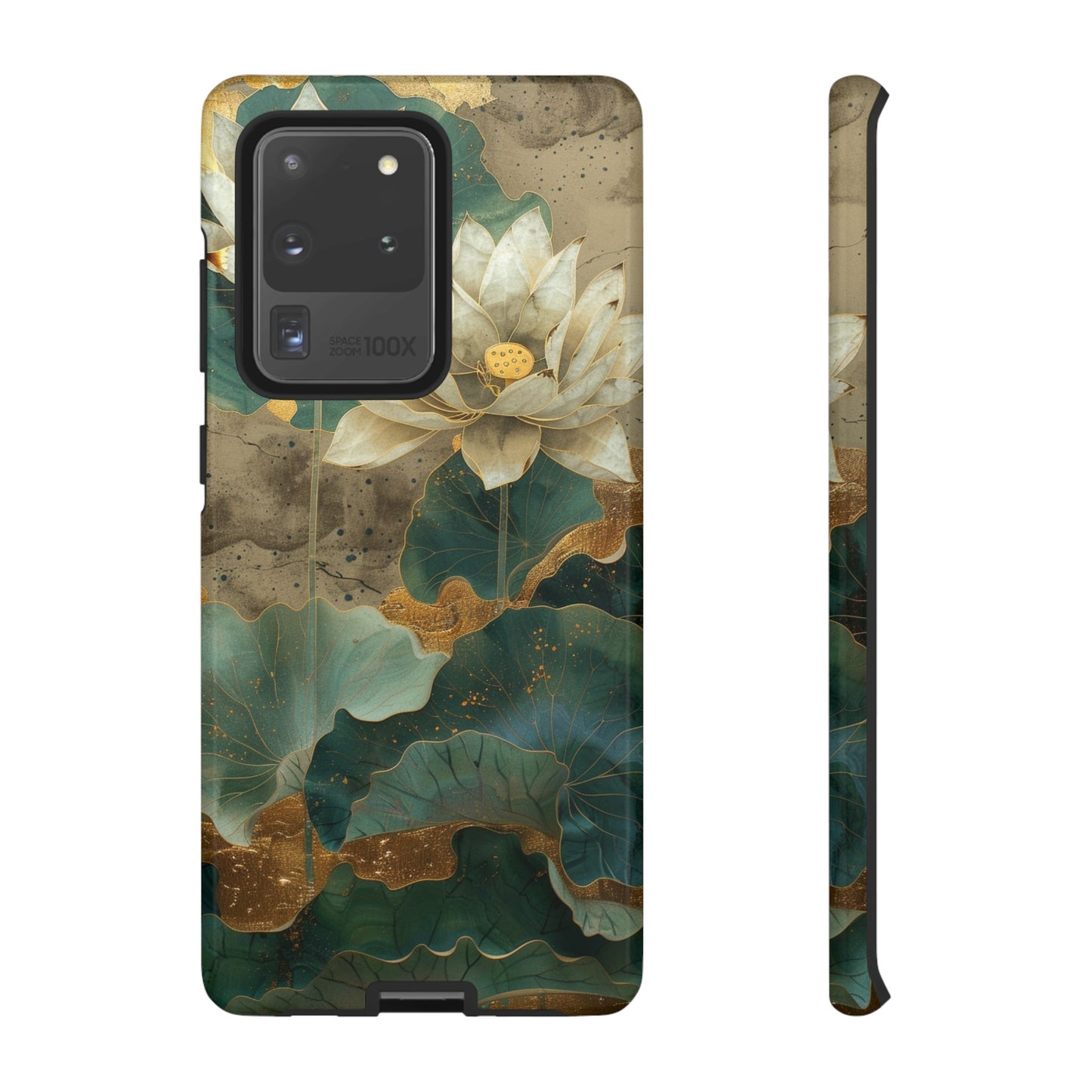 Zen Stained Glass Lotus Floral Design Phone Case