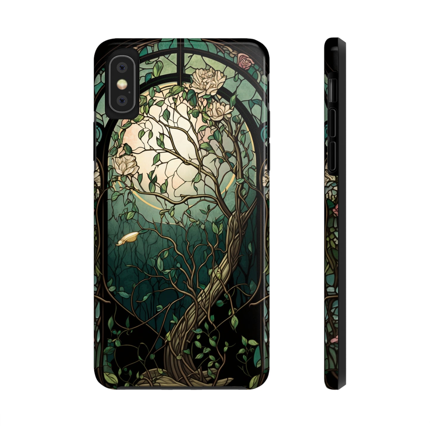 Retro Radiance: Stained Glass Floral Phone Case | Vintage Aesthetic for iPhone Models