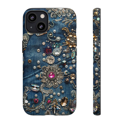 Blue Jean Queen Rhinestone Bling Phone Case