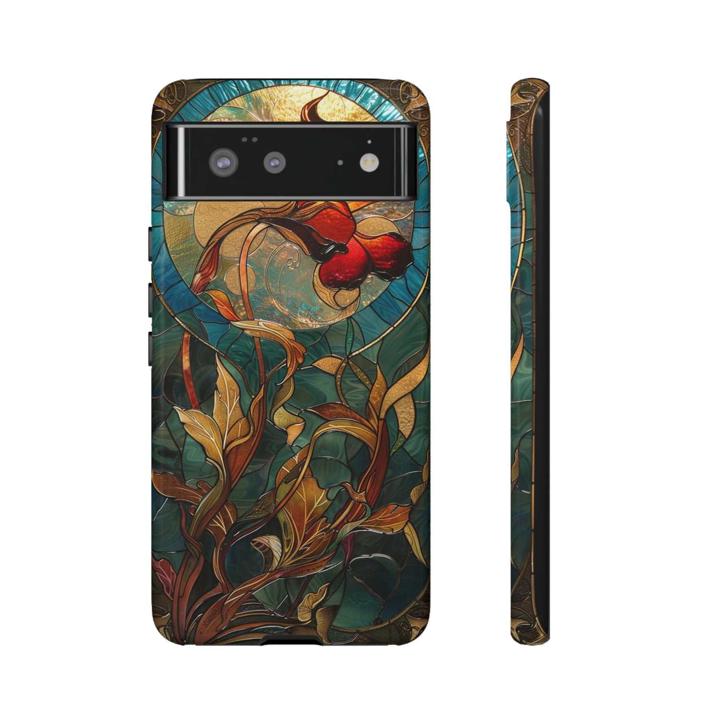 Art Nouveau Floral Full Moon Phone Case