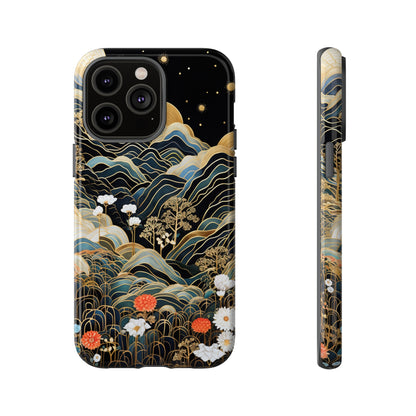 Chiyogami Flowers Tough Phone Case fits Galaxy S23 S22 S21 S20 Plus Ultra | Iphone 14 13 12 11 8 Pro Max Mini | Pixel 7 6 Pro 5 | Japanese