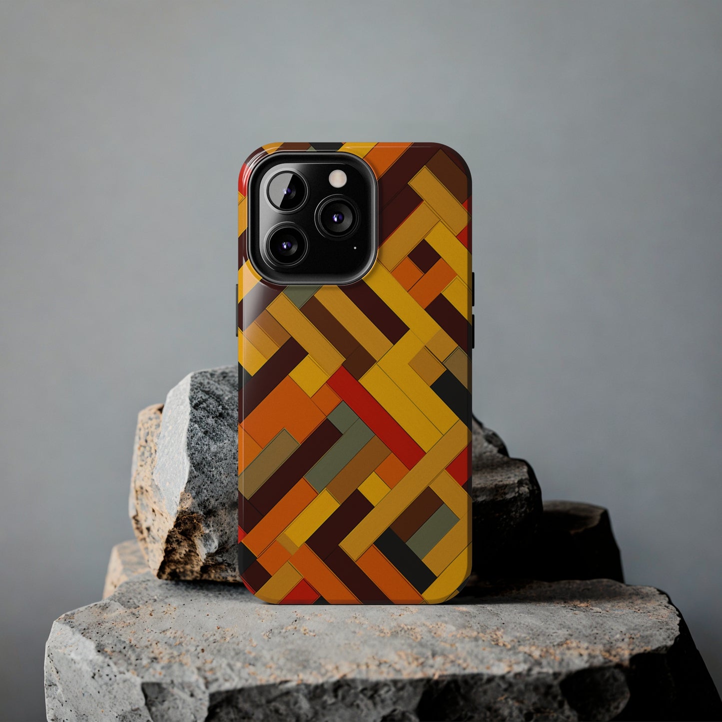 iPhone Tough Case: Intricate & Durable - The Weave Geometric Art Pattern