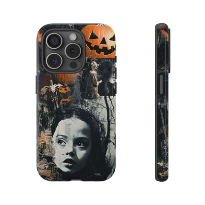 Vintage Halloween Collage Wednesday Goth Style Jackolantern Spooky Phone Cover