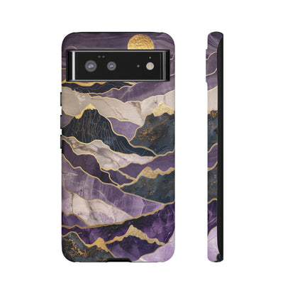 Abstract Purple Gold Mountain Phone Case