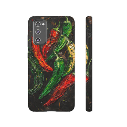 Green and Red Chili Peppers Phone Case