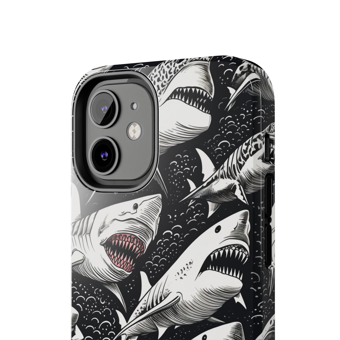 Deep Blue Mystery: Majestic Shark Design | Aquatic Adventure iPhone Case