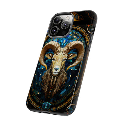 Aries Astrology Stained Glass Design Phone Case