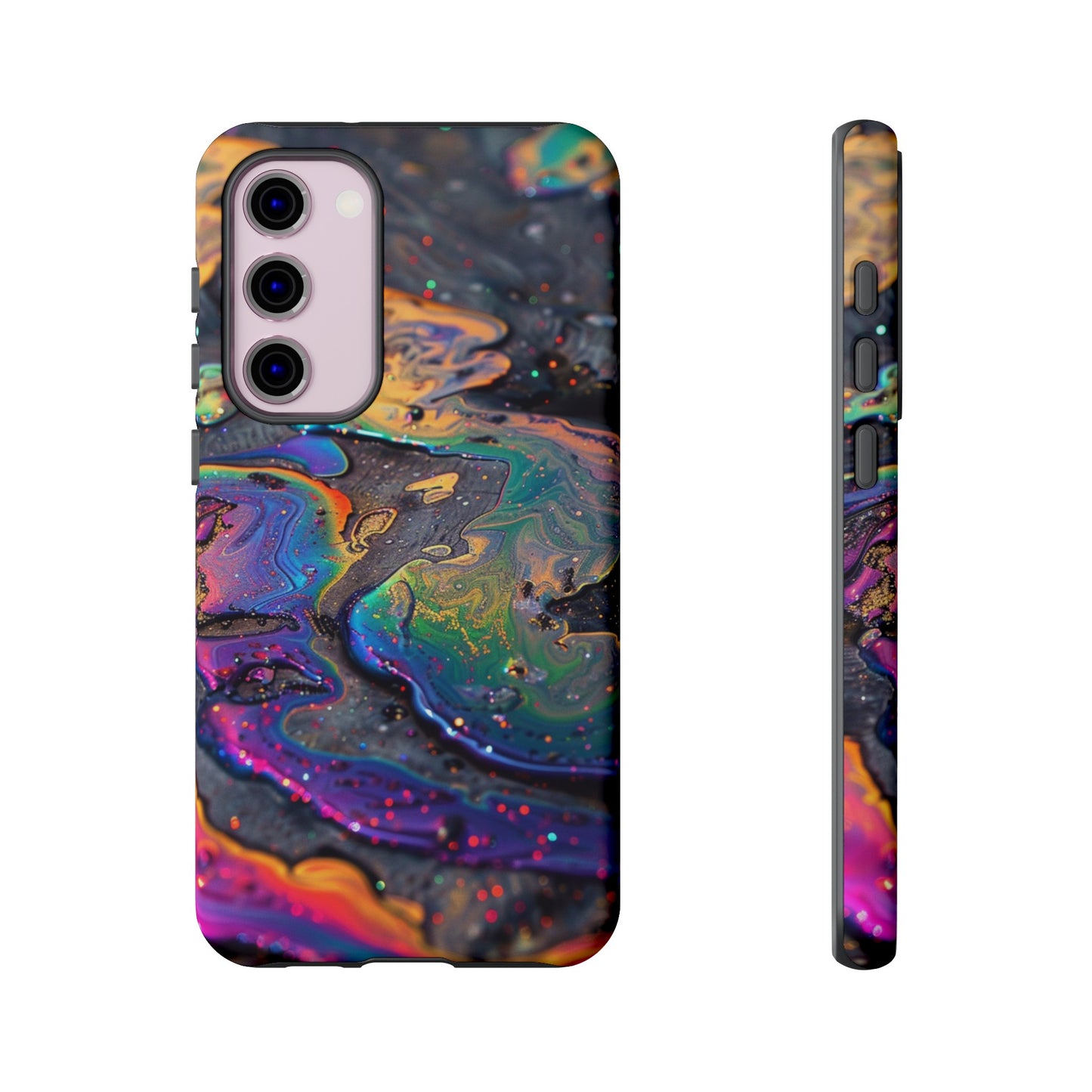 Opalescent Marbled Holographic Print Phone Case