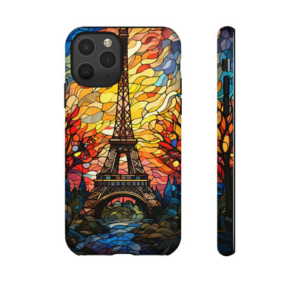 Parisian Elegance: Stained Glass Eiffel Tower | Artistic Flair iPhone Case for iPhone Models 11 through 14 Pro Max, Samsung Galaxy, and Google Pixel