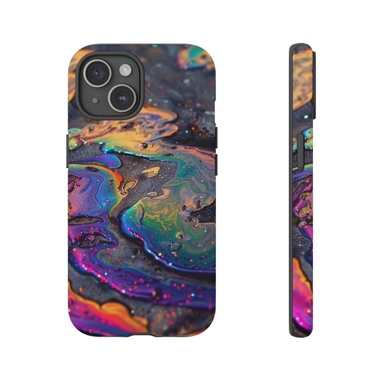 Opalescent Marbled Holographic Print Phone Case