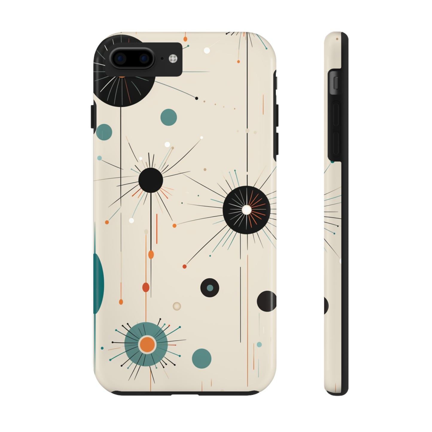 Mid-Century Atomic Age Tough iPhone Case | Retro Phone Cover