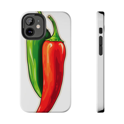 Green or Red Hot Chiles iPhone Case | New Mexico Fiery Flavors for Spice Lovers