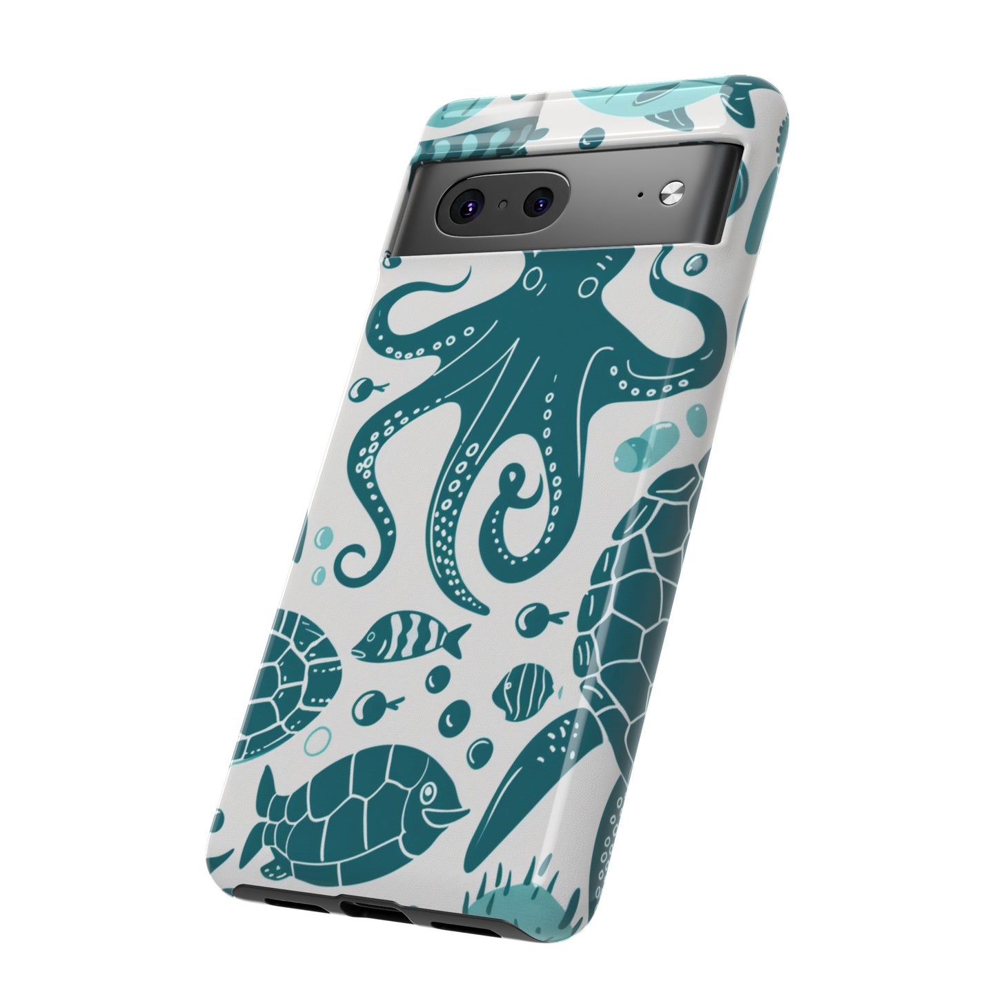 Undersea World Octopus, Turtle, Manta Ray Phone Case