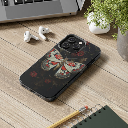 Deadhead Moth Gothic Floral Aesthetic Dark Academia iPhone Case | Embrace Mysterious Elegance