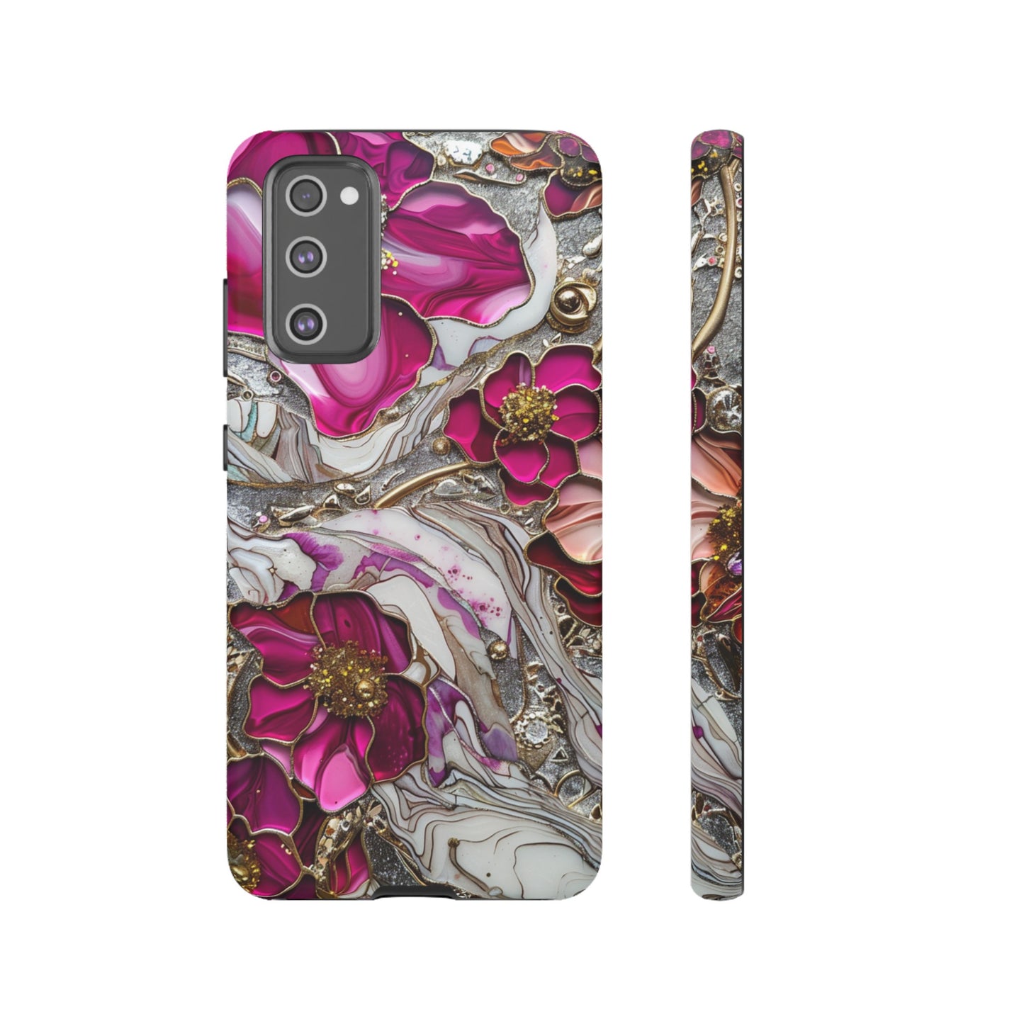 Stained Glass Magenta Floral Paisley Explosion Phone Case