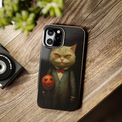 Creepy Spooky Halloween Cat iPhone Case | Dark Academia, Goth