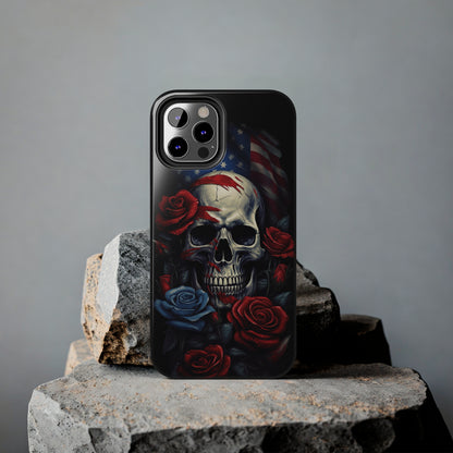 Skull USA Flag iPhone Case | Patriotic Edge with Stylish Protection