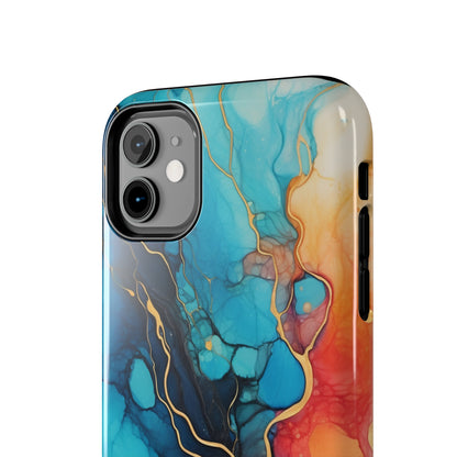 Marbled Watercolor iPhone Case | Embrace the Mesmerizing Multicolor Art