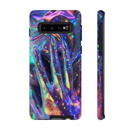 Marbled opalescent Holographic Print Phone Case