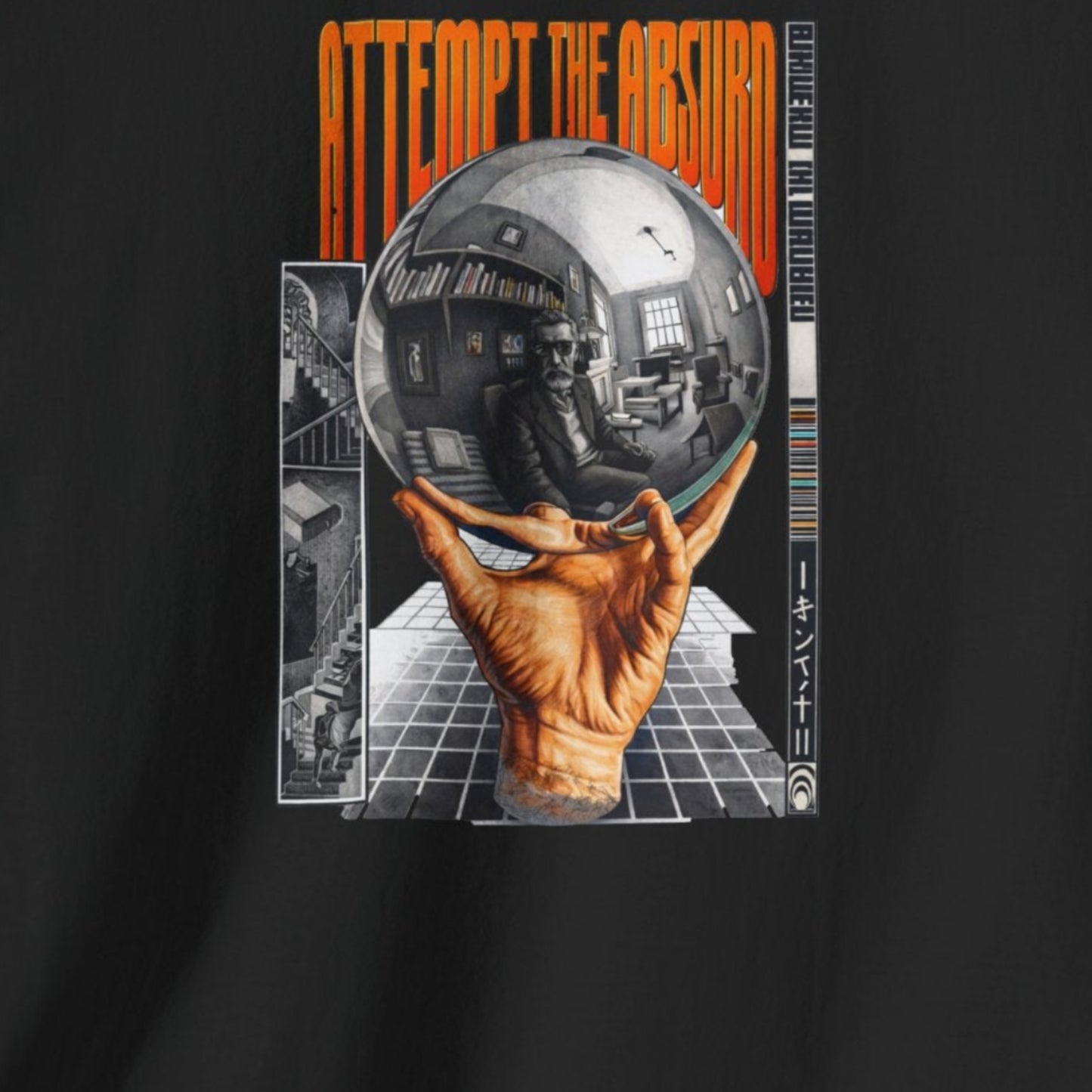 vintage optical illusion art t shirt