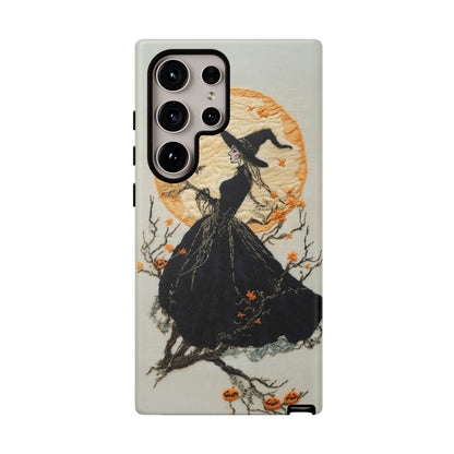 Halloween Witch Autumn iPhone Case, Embroidered Style