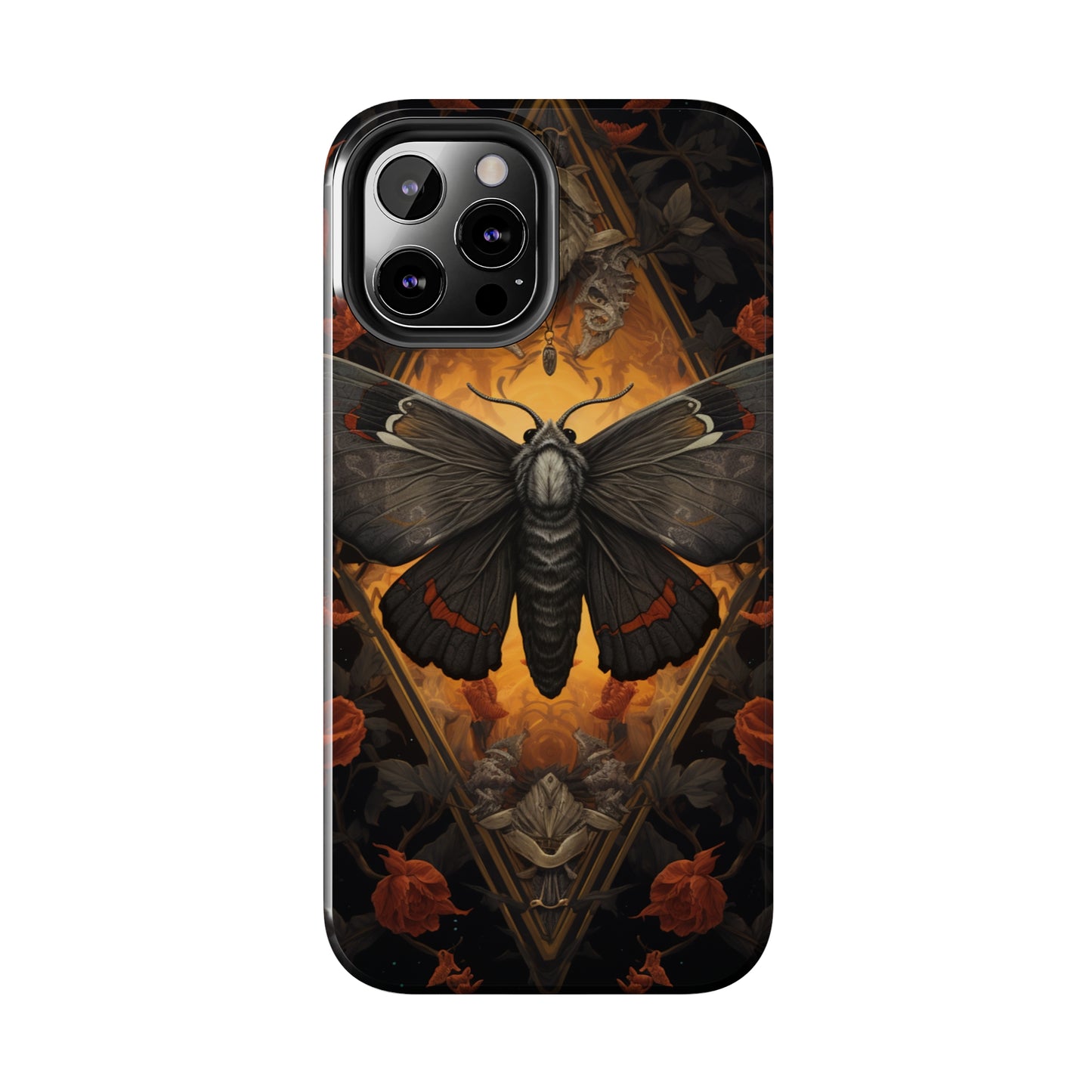 iPhone Case | Lost in Thought: Dark Academia Moth iPhone Tough Case