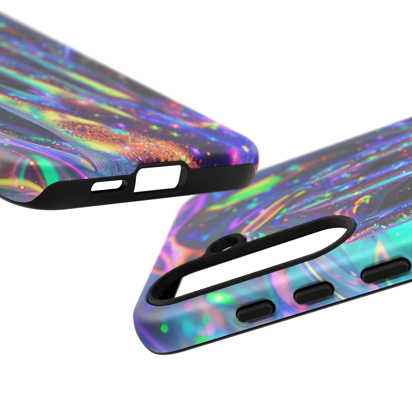 Marbled opalescent Holographic Print Phone Case