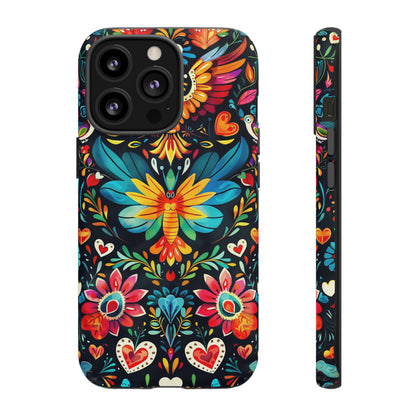 Floral Explosion Magic Hearts Phone Case