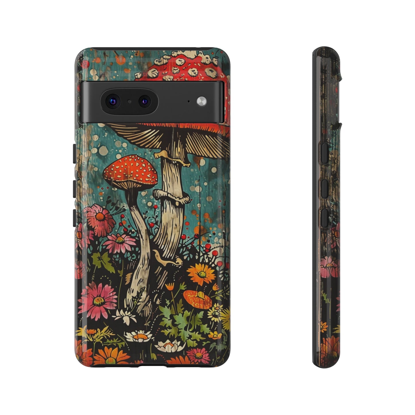 Trippy Magic Mushroom Retro Art Phone Case