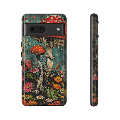 Trippy Magic Mushroom Retro Art Phone Case